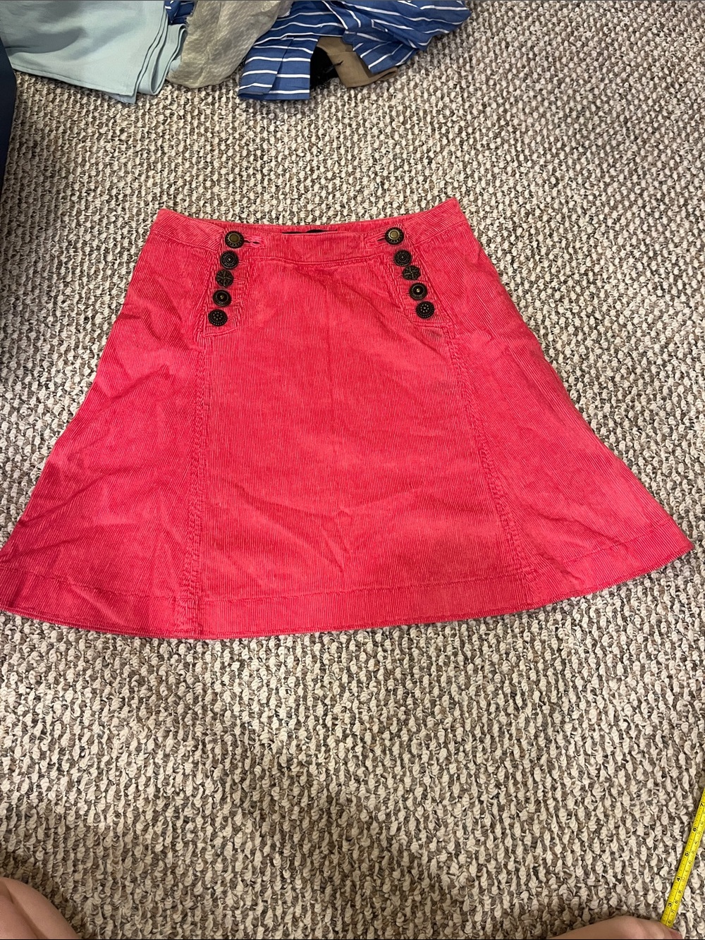 Roberto Cavalli Pink Button-Detail Skirt